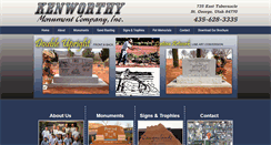 Desktop Screenshot of kenworthymonuments.com