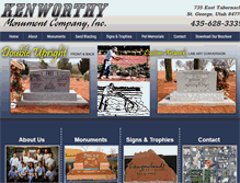 Tablet Screenshot of kenworthymonuments.com